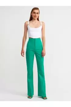 Брюки-клеш-зеленый Dilvin