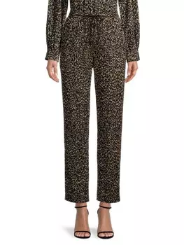 Брюки Kobi Halperin с леопардовым принтом и кулиской Amara, мультиколор