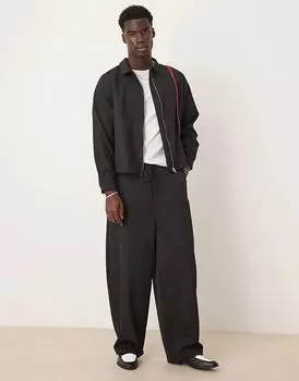 Брюки-кокон черного цвета ASOS DESIGN