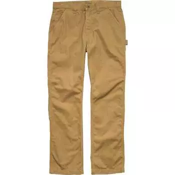 Брюки-комбинезон из стираного твила Carhartt, хаки
