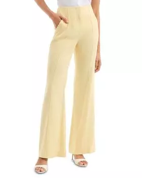 Брюки Komi из смесового льна Veronica Beard, желтый