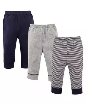 Брюки-конусы до щиколотки для маленьких девочек (3 шт.) Luvable Friends, мультиколор