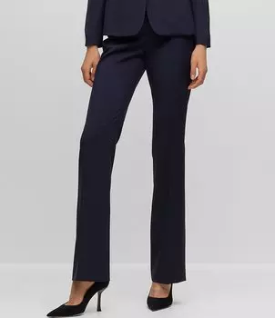 Брюки-координаторы из натуральной шерсти BOSS by Hugo Boss Tuleah, синий