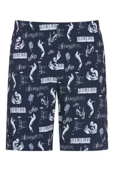 Брюки короткой серии джазовая музыка Mey, синий