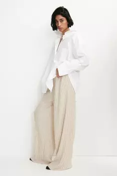 Брюки косой вязки H&M, бежевый