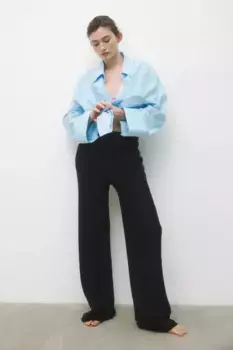 Брюки косой вязки H&M, черный