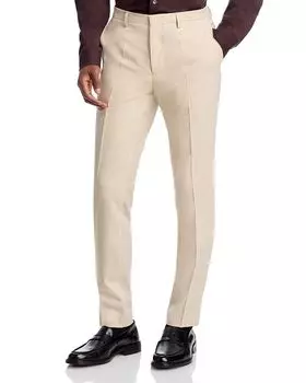 Брюки костюмные Hesten Mlange Extra Slim Fit HUGO, коричневый/бежевый