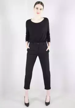 Брюки костюмные IMPERIAL "IMP-PTA9CD", с отворотом по низу, цвет Nero