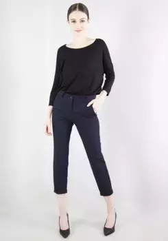 Брюки костюмные IMPERIAL "IMP-PTA9CD", с отворотом по низу, синий