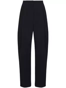 Брюки костюмные из смесовой шерсти Proenza Schouler, черный