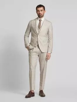 Брюки костюмные облегающие со складками, модель «Сальто» Cinque, песочный