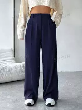 Брюки костюмные Shein Ezwear женские, синий
