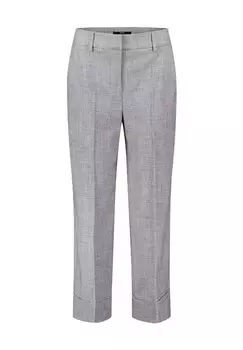 Брюки костюмные, зажатые со складками, женские Zero, цвет 9707 Grey Melange