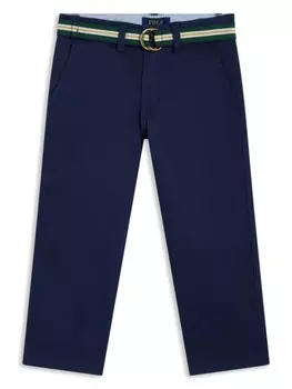 Брюки кроя слим с поясом Ralph Lauren Kids, синий