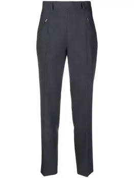 Брюки кроя слим с завышенной талией Maison Margiela, серый