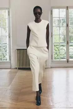 Брюки крота ZARA, экрю