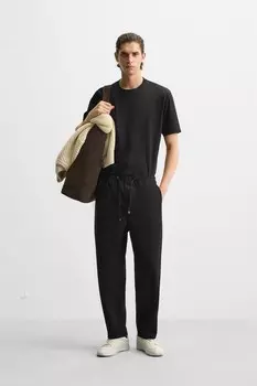 Брюки крота ZARA, черный