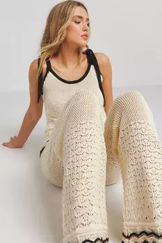 Брюки крючком Simply Be, бежевый