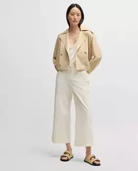 Брюки-кюлоты Hugo Boss, цвет Crudo