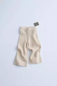 Брюки-кюлоты из шерсти ZARA, цвет mid-ecru