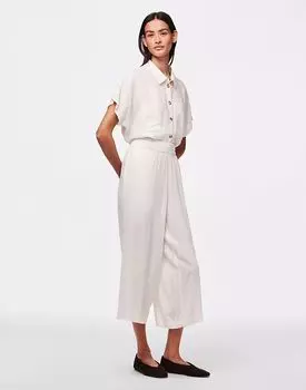 Брюки-кюлоты Pieces ярко-белого цвета