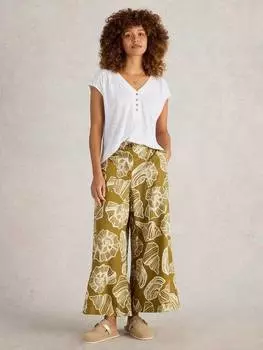 Брюки-кюлоты roxy White Stuff, зеленый/разноцветный