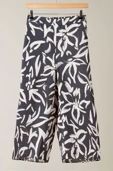 Брюки кюлоты с цветочным принтом Evans, синий