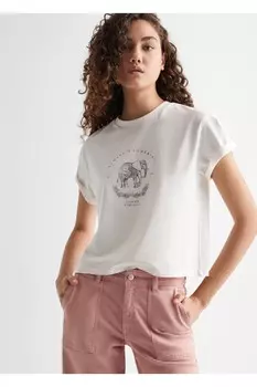 Брюки-кюлоты с карманами Mango, оранжевый