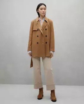 Брюки-кюлоты с подворотом Easy Wear, бежевый