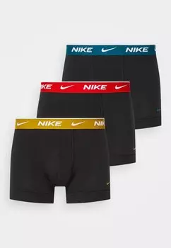 брюки-кюлоты TRUNK 3 PACK Nike Underwear, черный/красный/бирюзовый