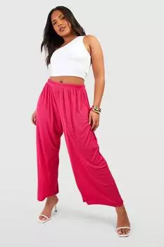 Брюки-кюлоты в ребрику Boohoo, розовый