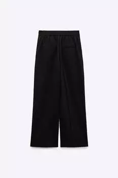 Брюки-кюлоты Zara Cropped Culottes, черный
