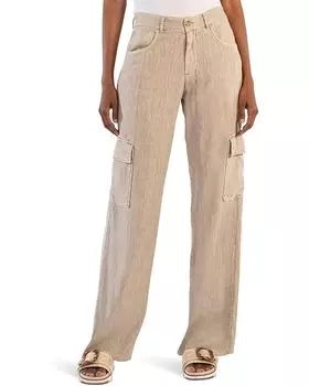 Брюки KUT from the Kloth Akia - Wide Leg Pants With Cargo Pockets, цвет Wheat