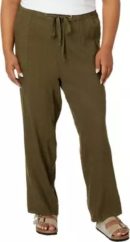 Брюки KUT from the Kloth Plus Size Rosalie - Drawstring Pants with Porkchop Pockets in Dark Olive, цвет Dark Olive