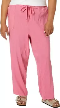 Брюки KUT from the Kloth Plus Size Rosalie - Drawstring Pants with Porkchop Pockets in Dawn Pink, цвет Dawn Pink