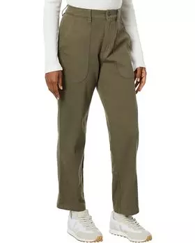 Брюки L.L.Bean Signature Washed Cotton Barrel, цвет Dusty Olive