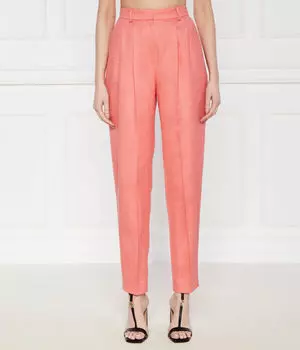 Брюки льняные Boss Tefike Straight Fit, красный