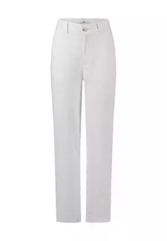 Брюки льняные, современный крой, женские карманы с окантовкой FYNCH-HATTON, белый