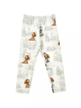 Брюки LADY AND THE TRAMP DISNEY FRIENDS IN LONDON, Leggings Monnalisa, бежевый