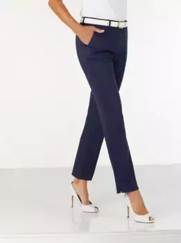 Брюки Lady со складками, цвет морской волны