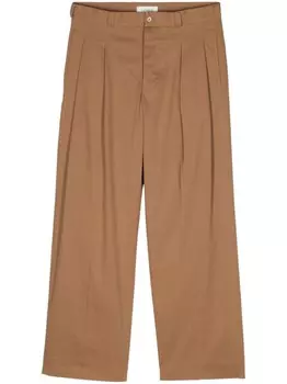 Брюки Laneus со складками, скроенные по фигуре, коричневый