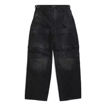 Брюки large cargo pants 'black' Balenciaga, черный
