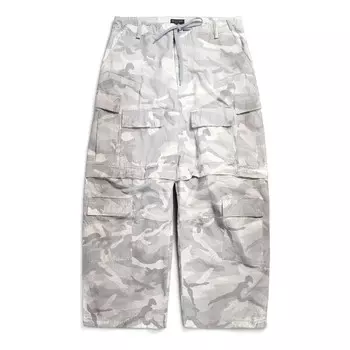 Брюки large cargo pants 'light grey' Balenciaga, серый