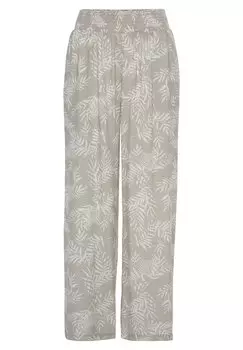 Брюки LASCANA PALAZZO, цвет Schilfgrn Creme Bedruckt
