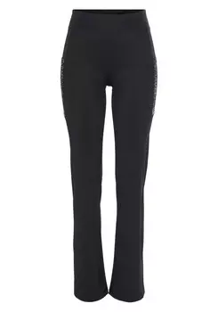 Брюки LASCANA ACTIVE Flared Athletic Pants, черный