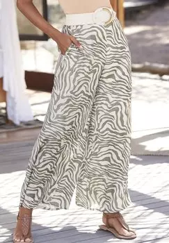 Брюки LASCANA, бежевый