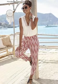 Брюки LASCANA, оранжевый