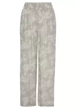 Брюки LASCANA Palazzohose, цвет schilfgrn-creme bedruckt