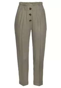 Брюки LASCANA Paperbag Hose, зеленый