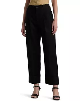 Брюки LAUREN Ralph Lauren Double-Faced Stretch Cotton Ankle, черный